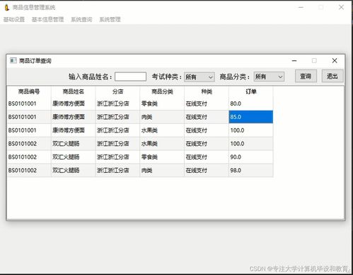 基于python mysql的商品信息管理系统的设计与实现